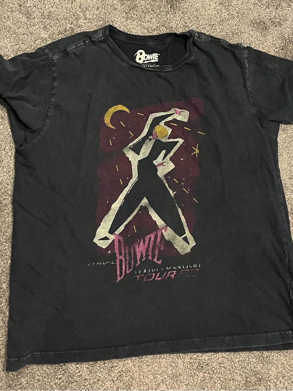 Bowie Graphic Short Sleeve Tee in Black